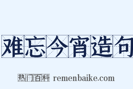 难忘今宵造句是什么意思的图片